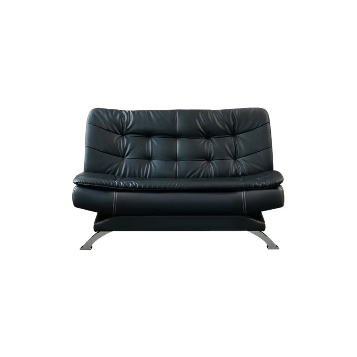 Black Waterproof Faux Leather Sofa Set for Reception Image - 4