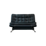 Black Waterproof Faux Leather Sofa Set for Reception Image - 4