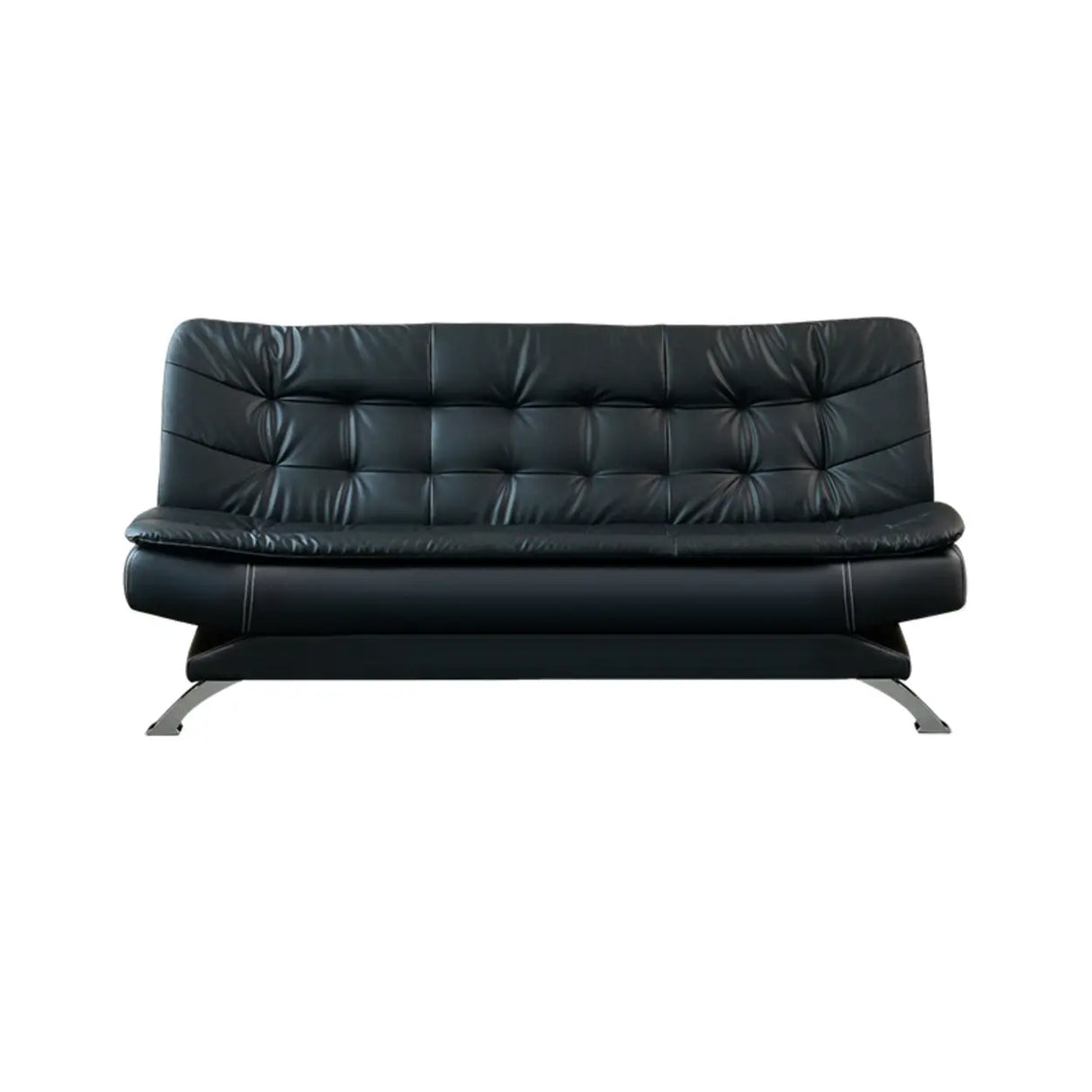 Black Waterproof Faux Leather Sofa Set for Reception Image - 5