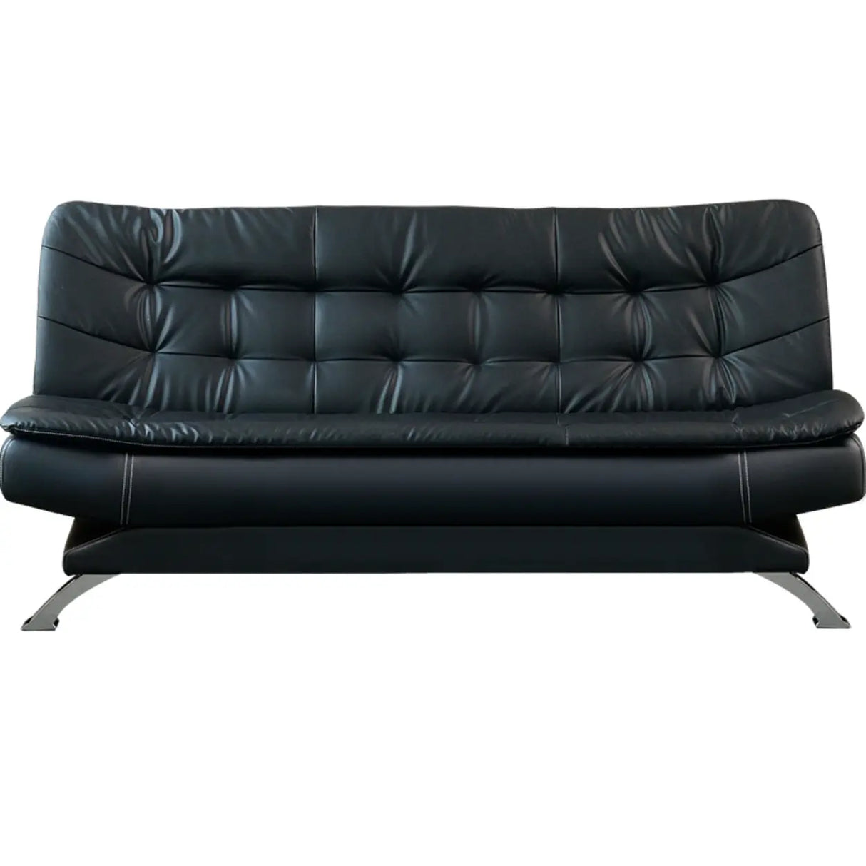 Black Waterproof Faux Leather Sofa Set for Reception Image - 9