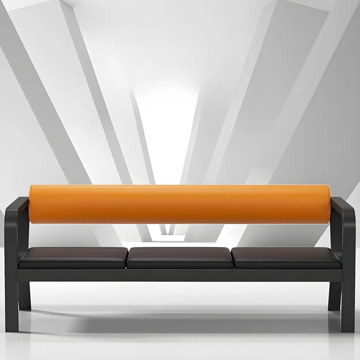 Black Waterproof Leather Metal Frame Sofa Seating Group Image - 13