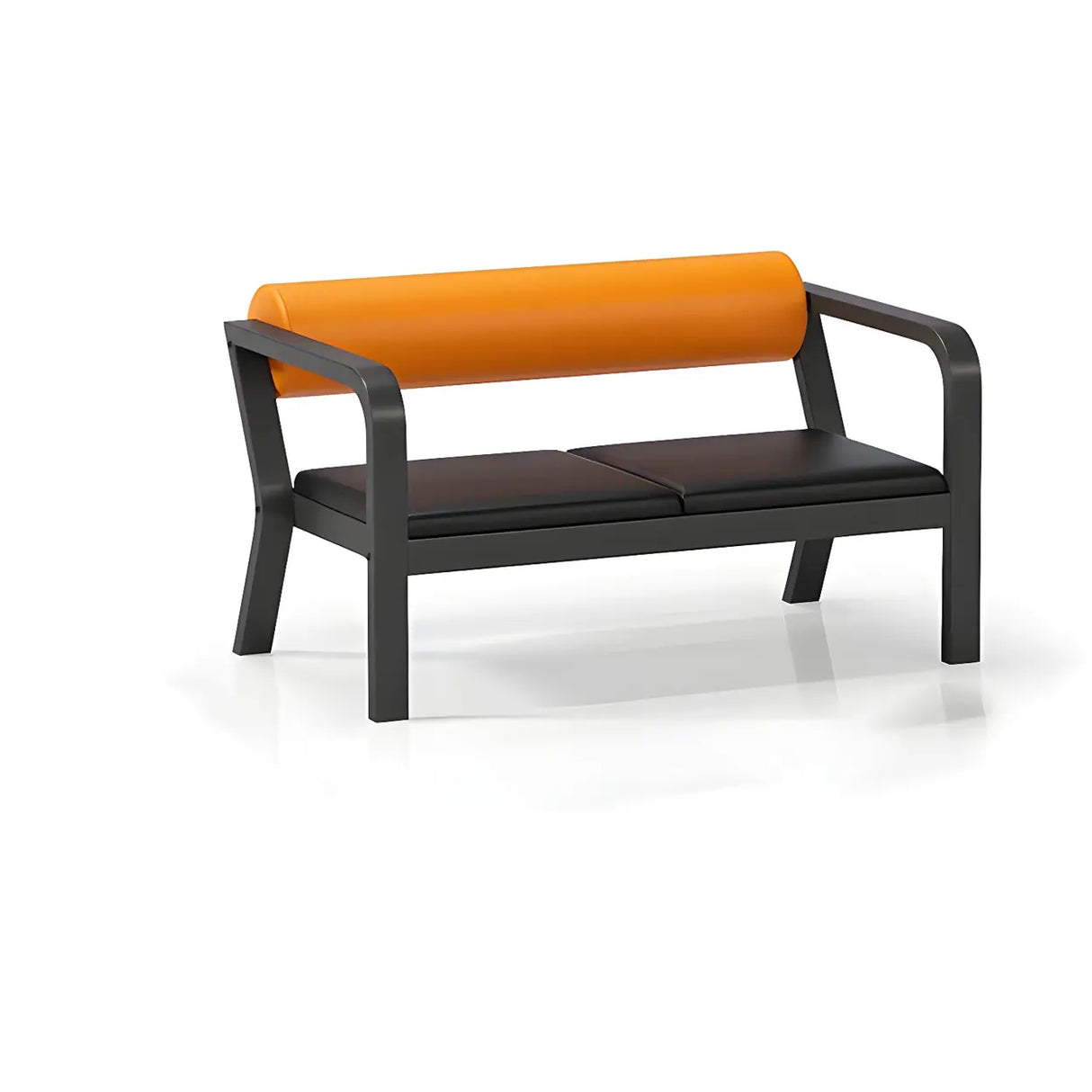 Black Waterproof Leather Metal Frame Sofa Seating Group Image - 3