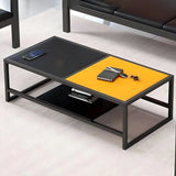 Black Waterproof Leather Metal Frame Sofa Seating Group Image - 5