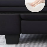 Black Waterproof Leather Upholstered Back Loveseat Image - 10