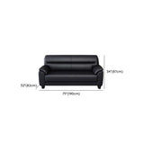 Black Waterproof Leather Upholstered Back Loveseat Image - 15