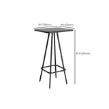 Black Waterproof Metal Square Outdoor Coffee Table Image - 15