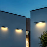 Black Waterproof Rectangular Metal Outdoor Wall Light Image - 3