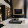 Black-White Marble Rectangular Block Base Coffee Table Image - 9