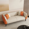 Black-White Stain Resistant Leather Foam Fill Sofa Image - 5