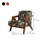Black-White Stripe Jacquard Fabric Accent Chair Image - 11