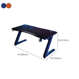 Black Wood Cable Management Sled Standard Gaming Desk #size