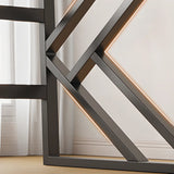 Black Wood Single Computer Desk with Shelves and Hutch Image - 10