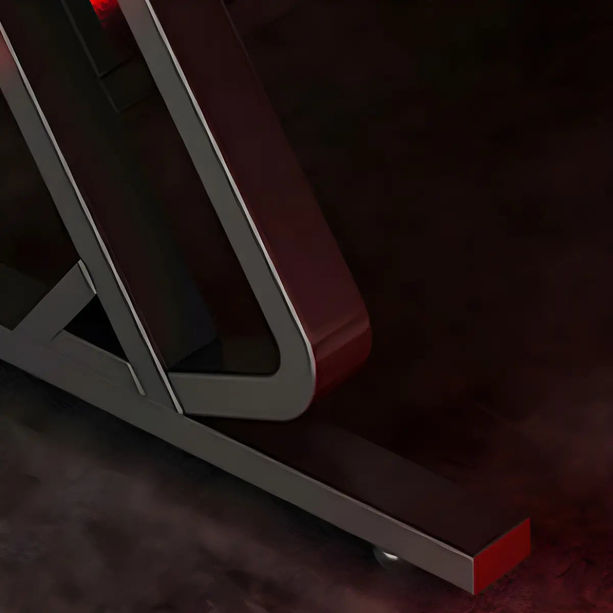 Black Wooden Rectangular Sledge Small Gaming Desk Image - 4