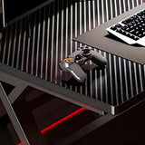 Black Wooden Rectangular Sledge Small Gaming Desk Image - 6