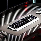 Black Wooden Rectangular Sledge Small Gaming Desk Image - 7