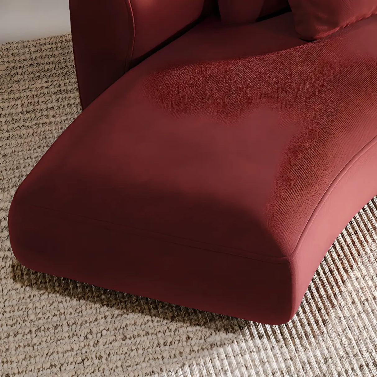 Blackish Green Frosted Velvet Tight Back Foam Fill Sofa Image - 11