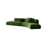 Blackish Green Frosted Velvet Tight Back Foam Fill Sofa Image - 3