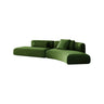 Blackish Green Frosted Velvet Tight Back Foam Fill Sofa Image - 3