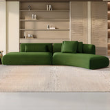 Blackish Green Frosted Velvet Tight Back Foam Fill Sofa Image - 4