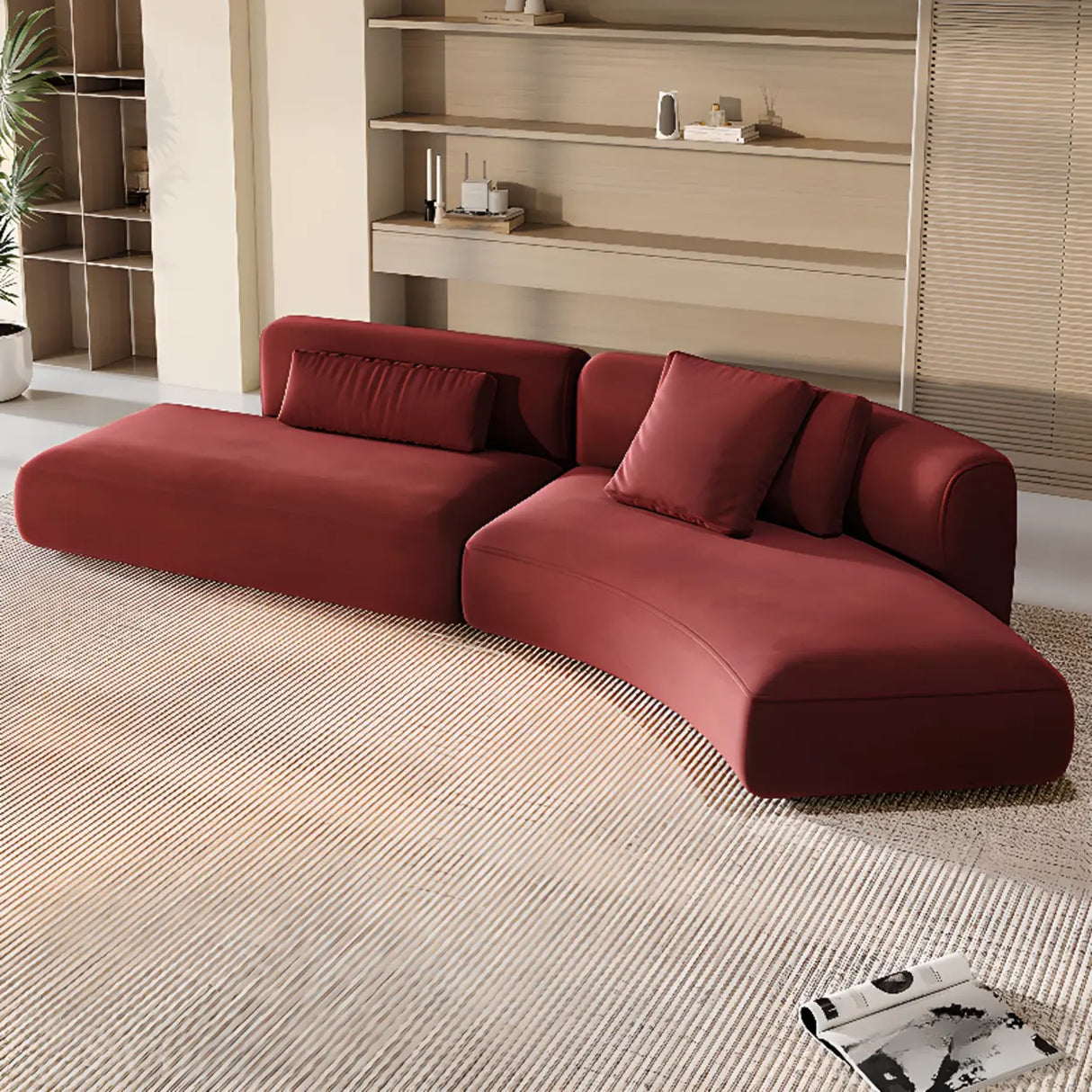 Blackish Green Frosted Velvet Tight Back Foam Fill Sofa Image - 7