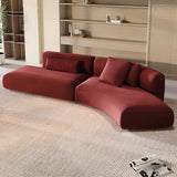 Blackish Green Frosted Velvet Tight Back Foam Fill Sofa Image - 7