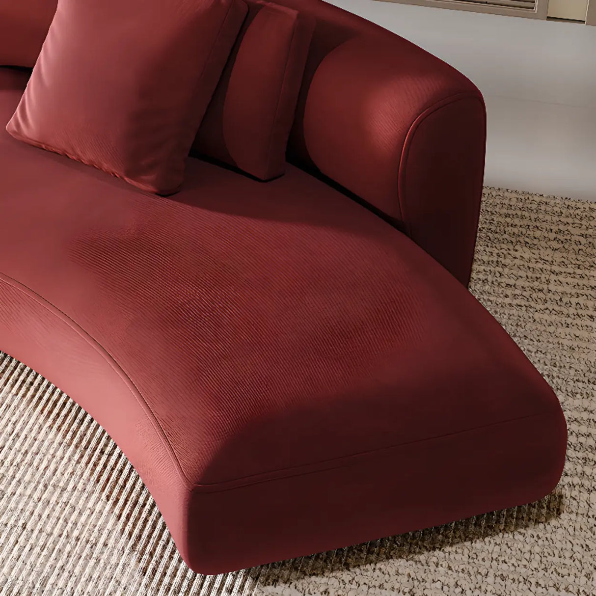 Blackish Green Frosted Velvet Tight Back Foam Fill Sofa Image - 9