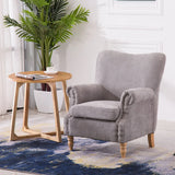 Blackish Green Oiled Leather Flared Arm Lounge Chair Image - 20