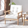 Blackish Green Oiled Leather Tufted Back Accent Chair Image - 17