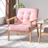 Blackish Green Oiled Leather Tufted Back Accent Chair Image - 5