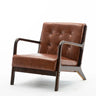 Blackish Green Tear Resistant Leather Loveseat with Arm Image - 3