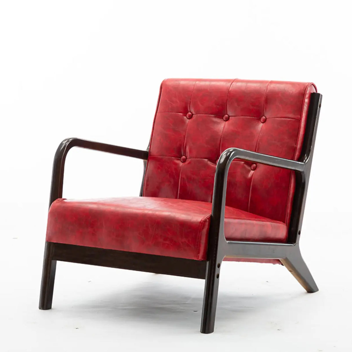 Blackish Green Tear Resistant Leather Loveseat with Arm Image - 5