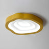 Blue Annual Rings Drum LED Flush Mount Ceiling Light Image - 10