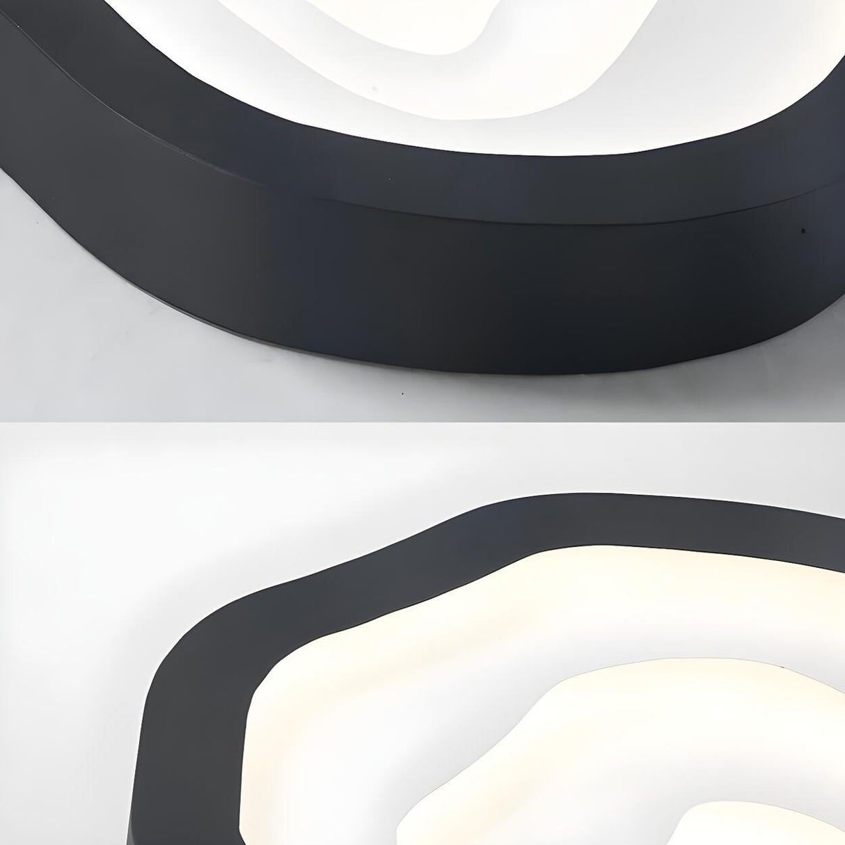Blue Annual Rings Drum LED Flush Mount Ceiling Light Image - 18