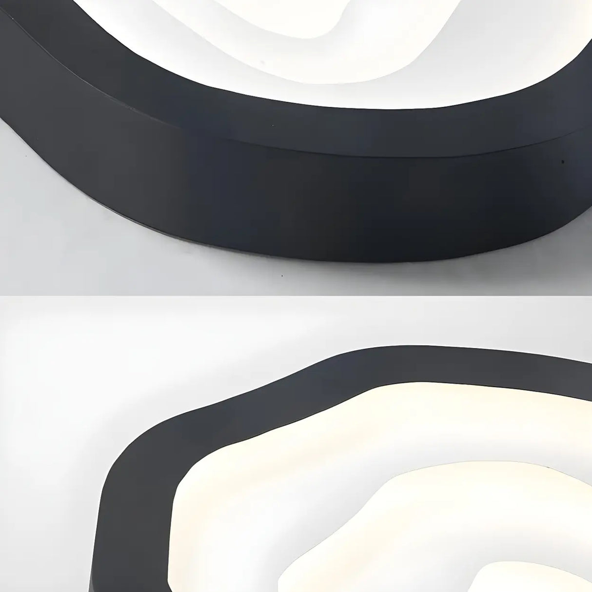 Blue Annual Rings Drum LED Flush Mount Ceiling Light Image - 18