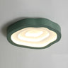 Blue Annual Rings Drum LED Flush Mount Ceiling Light Image - 6