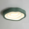 Blue Annual Rings Drum LED Flush Mount Ceiling Light Image - 6