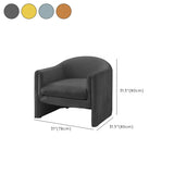 Blue Flannel Removable Cushions Fixed Back Arm Chair #size