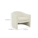 Blue Flannel Removable Cushions Fixed Back Arm Chair Image - 15