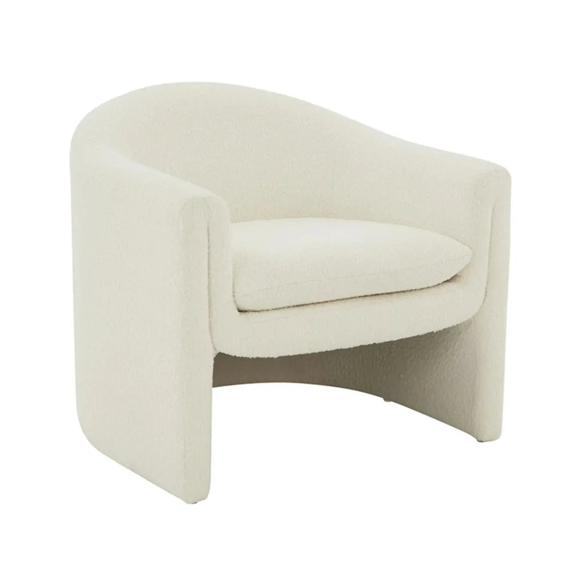 Blue Flannel Removable Cushions Fixed Back Arm Chair Image - 9