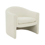 Blue Flannel Removable Cushions Fixed Back Arm Chair Image - 9