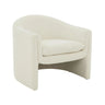 Blue Flannel Removable Cushions Fixed Back Arm Chair Image - 9