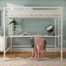 Blue Guardrail Twin Alloy Bunk Bed with Desk and Stairs Image - 3