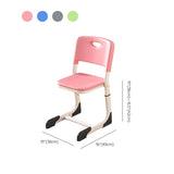 Blue Rectangle Kids Study Desk Chair Set with Storage #size