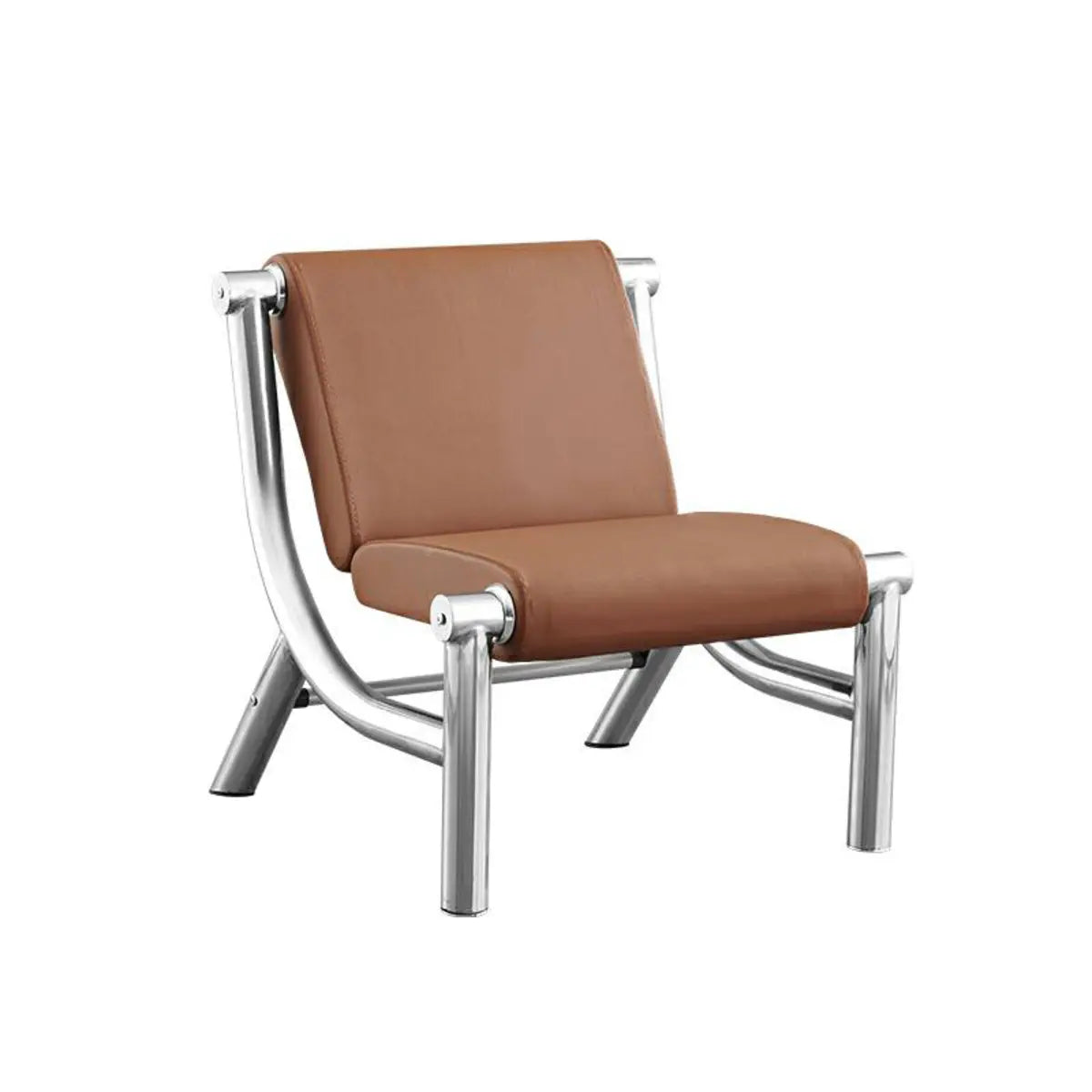 Blue Scratch Resistant Faux Leather 2-Seat Beam Seating Image - 3