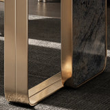 Blue Standard Stone Writing Desk with Drawers Image - 7