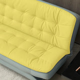 Blue Upholstered Back Wood Frame Armless Sofa with Legs Image - 12
