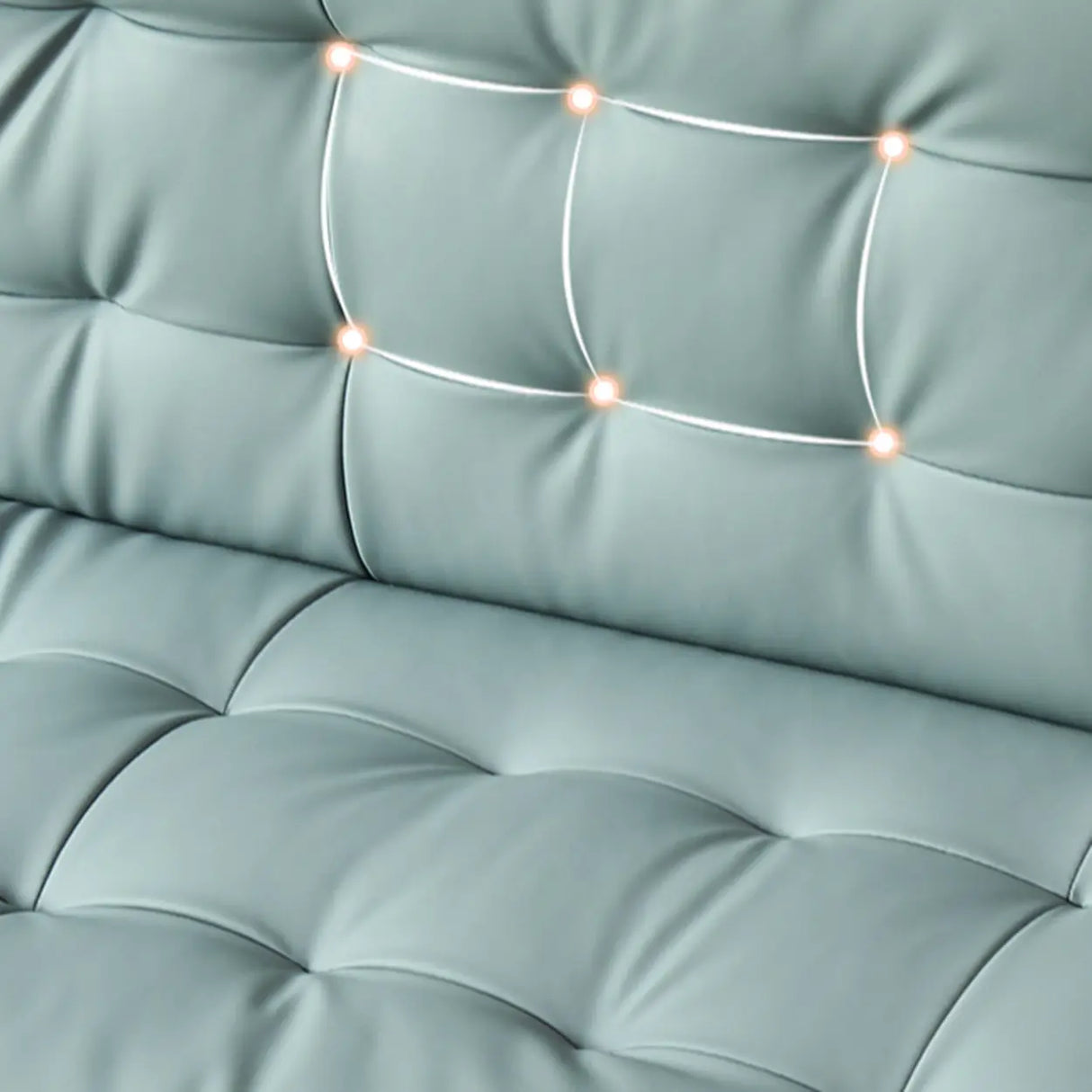Blue Upholstered Back Wood Frame Armless Sofa with Legs Image - 8