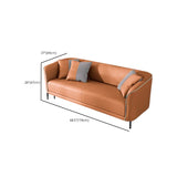 Blue Water Resistant Leather 3 Seats Foam Fill Sofa Image - 13