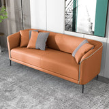 Blue Water Resistant Leather 3 Seats Foam Fill Sofa Image - 4