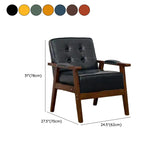 Blue Waterproof Faux Leather Loveseat	with Wood Legs #size